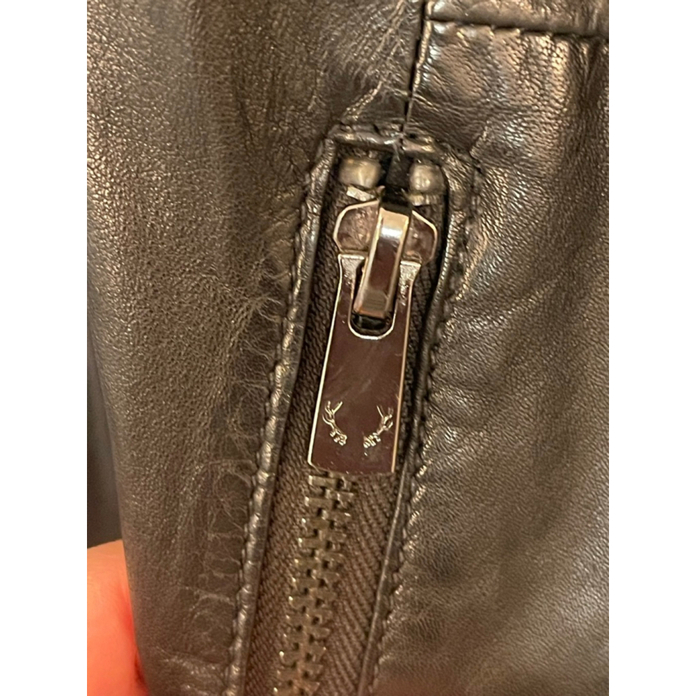 BOD & CHRISTENSEN Genuine Leather Jacket Women’s S Black Waterfall Moto Style - Picture 10 of 11